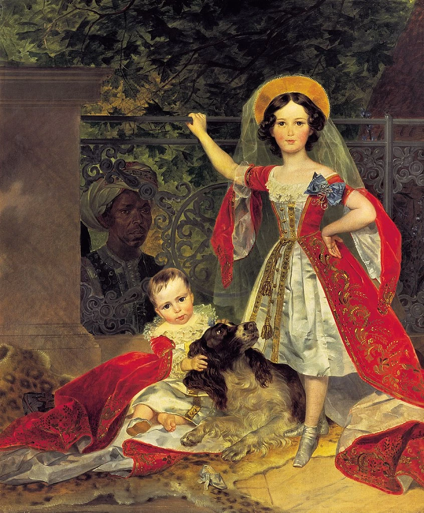 Bambini Volkonsky con un moretto